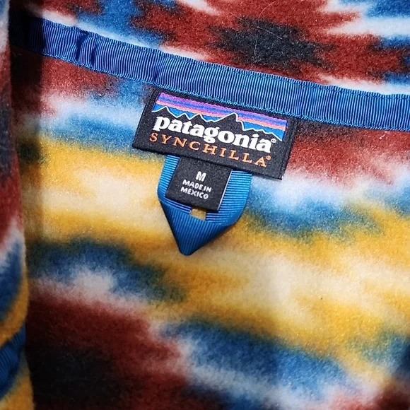 Patagonia Synchilla Aztec Fleece Vest Jacket Wild Desert Prarie Gold Women's M - Picture 5 of 11
